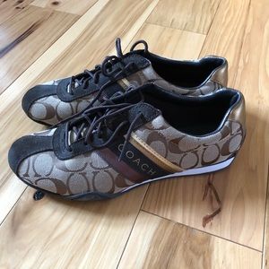 COACH Canvas and Suede Sneakers